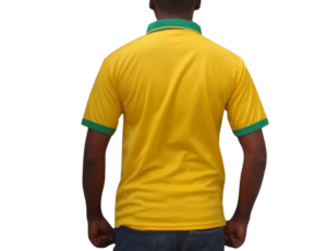 BAFANA YELLOW GOLF SHIRT BACK