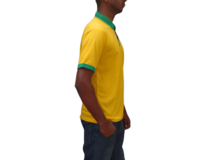 BAFANA YELLOW GOLF SHIRT SIDE