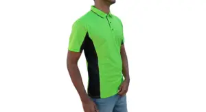 GOLF SHIRT GREEN AND BLACK SIDE