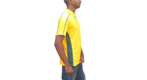 GOLF SHIRT YELLOW AND GREEN SIDE