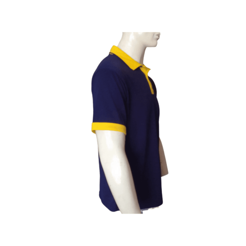 MENS NAVY AND YELLOW COLLAR PLAQUETS AND SLEEVE INSERTS SIDES