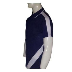 NAVY AND WHITE DIAGONAL STRIPE SIDE