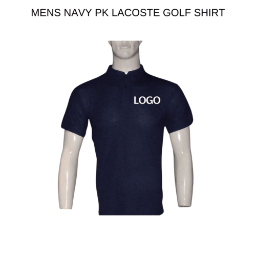 NAVY PK KNITTED CUSTOM-MADE GOLF SHIRTS FRONT