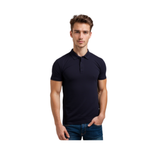 PLAIN NAVY KNITTED GOLFER