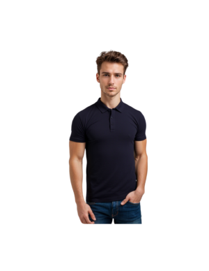 PLAIN NAVY KNITTED GOLFER