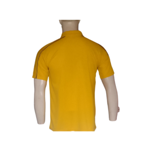 YELLOW AND BOTTLE GREEN SH PAN GOLF SHIRT BACK