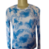 LADIES BLUE FLORAL PRINT TSHIRT