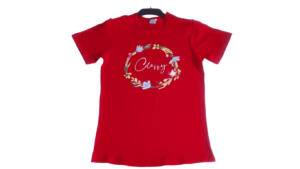 LADIES RED CLASSY PRINT TSHIRT