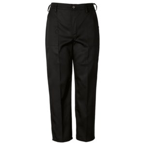 BLACK POLY COTTON TROUSER