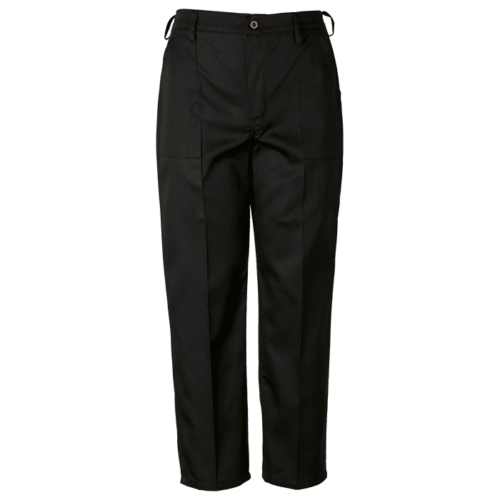 BLACK POLY COTTON TROUSER