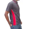 GOLF SHIRT BLACK AND RED SIDE WITH WHITE PIPING SIDE