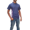 GOLF SHIRT NAVY AND WHITE SIDE CASUAL