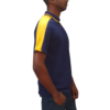 GOLF SHIRT NAVY AND YELLOW SHOULDER INSERT SIDE