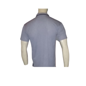 GREY AND NAVY GOLF SHIRT BACK