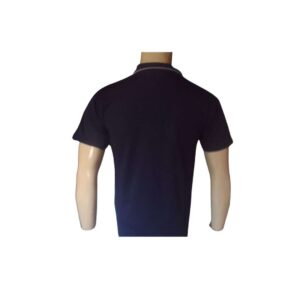 NAVY AND GREY SIDE PANEL SHIRT BACK WITH RED PIPING