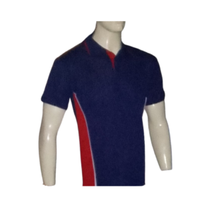 NAVY AND RED WITH WHITE PIPING FRONT