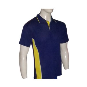 NAVY AND YELLOW WITH WHITE PIPING FRONT