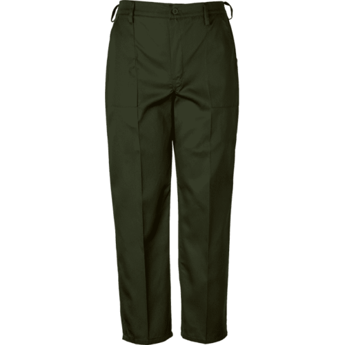 OLIVE POLY COTTON TROUSER