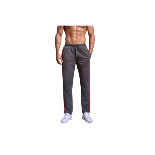 CUSTOM MADE MICRO ACTIVE PANTS TRACK PANTS WITH RED PIPING
