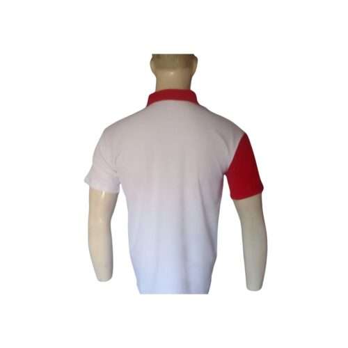 WHITE AND RED TWO COLOR SLEEVES BACK