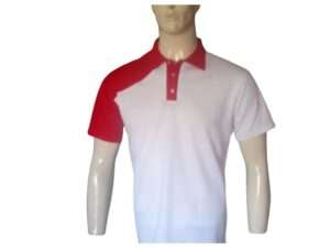 WHITE AND RED TWO COLOR SLEEVES FRONT