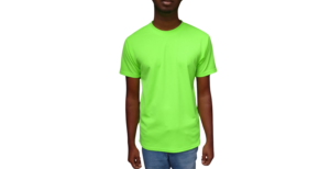 GREEN POLYESTER BIRDS EYE TEE FRONT