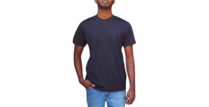 POLYESTER BIRD EYE BLACK T SHIRT