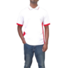 YOUTH WHITE AND RED GOLF SHIRT CASUAL