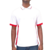 YOUTH WHITE AND RED GOLF SHIRT FRONT