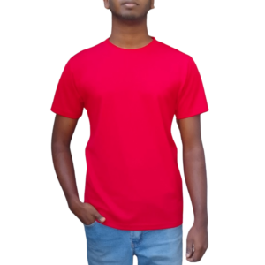 POLYESTER BIRD EYE RED T SHIRT