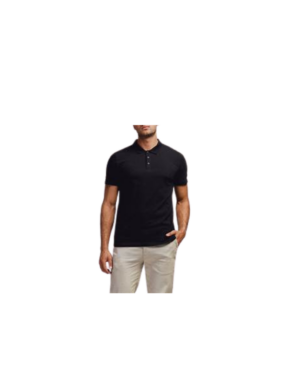 PLAIN BLACK KNITTED GOLFER